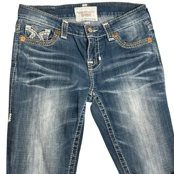 Big Star Liv Jeans Wms Sz 27L** Blue Stonewashed Mid Rise Skinny - Picture 3 of 7